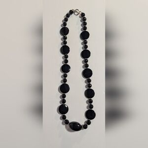 Vintage Elegant Black Natural Stone Necklace